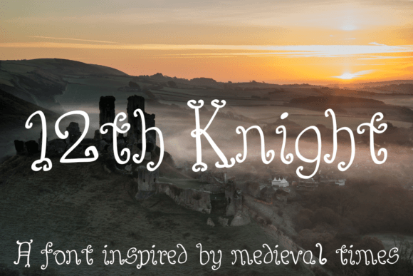 12th Knight: A Medieval Display Font for Bold Brand Identity