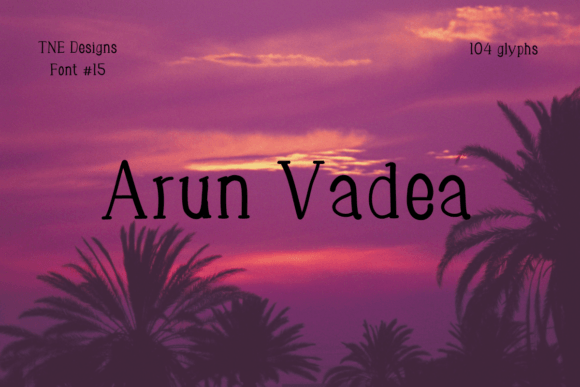Arun Vadea: A Handwritten Font for Creative Editorial Design