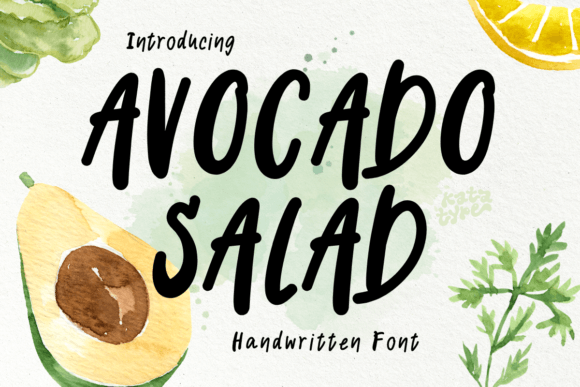 Avocado Salad Font for Fresh Campaign Designs