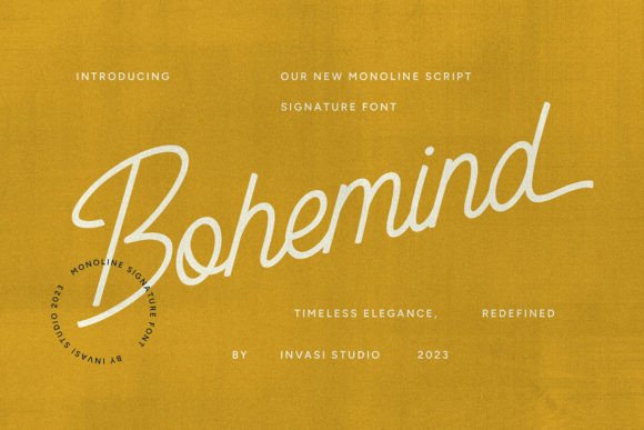 Bohemind: A Vintage Script Font for Editorial Design