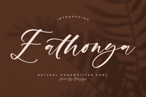Eathonya: The Handwritten Typeface for Modern Editorial Design
